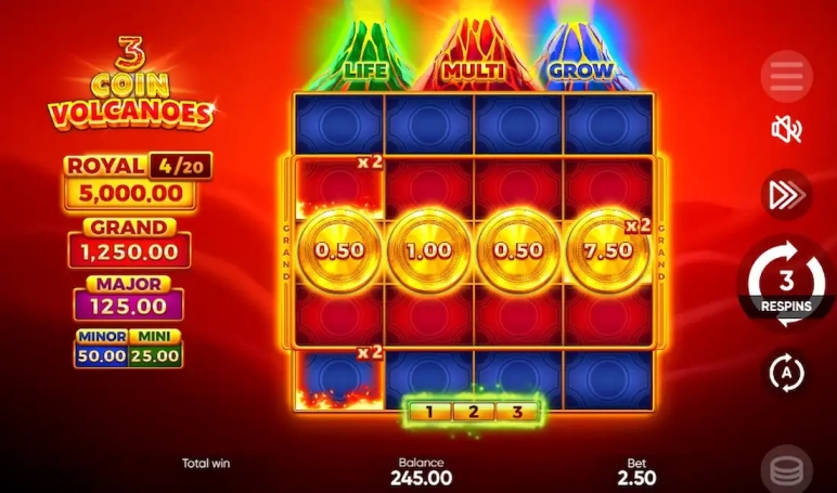 3 Coin Volcanoes Bezplatna Demo 3