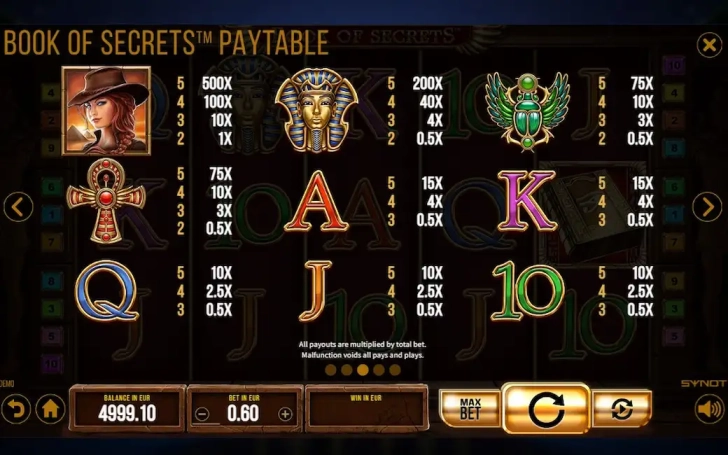 Book Of Secrets Bezplatna Demo 3