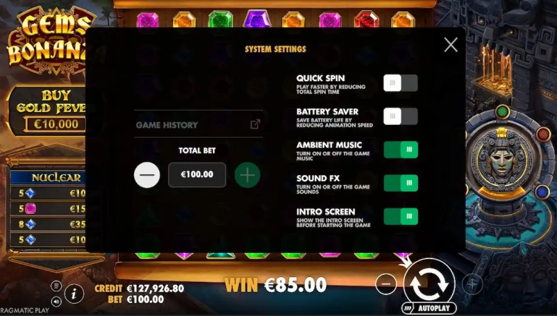 Gems Bonanza Bezplatna Demo 3