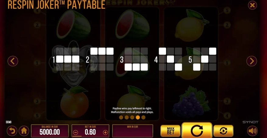 Respin Joker Bezplatna Demo 3