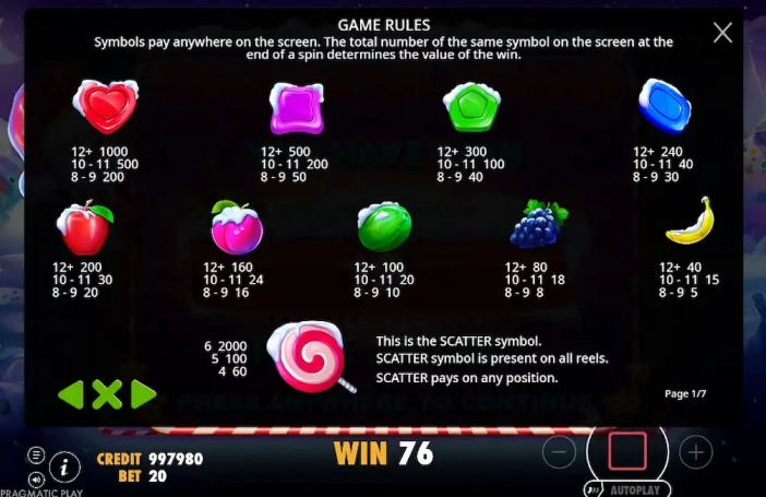 Sweet Bonanza Xmas Bezplatna Demo 3