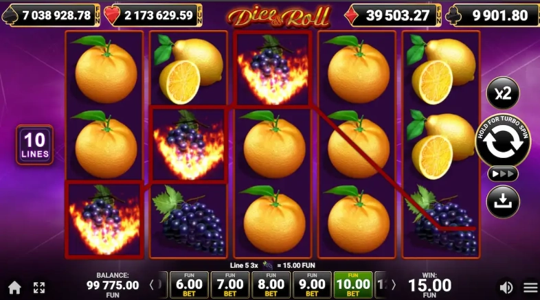 Dice And Roll Bezplatna Demo 3