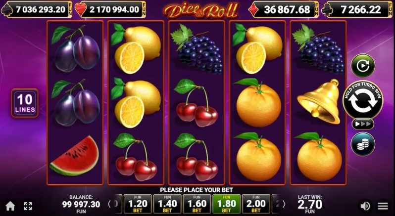 Dice And Roll Bezplatna Demo 2