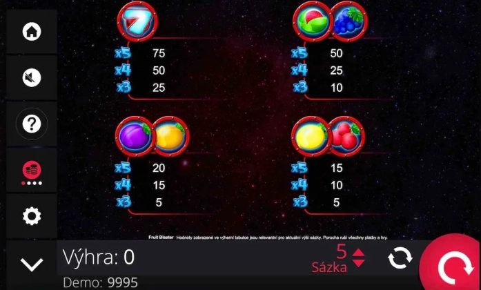 Fruit Blaster Bezplatna Demo 3