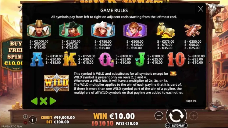 Wild West Gold Bezplatna Demo 3